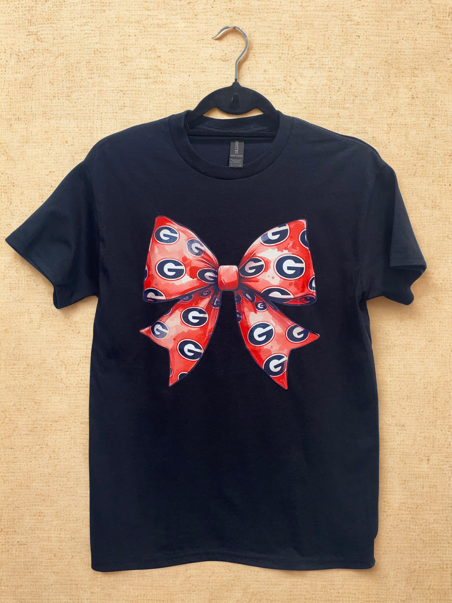 Women's Black GA Bow T-Shirt