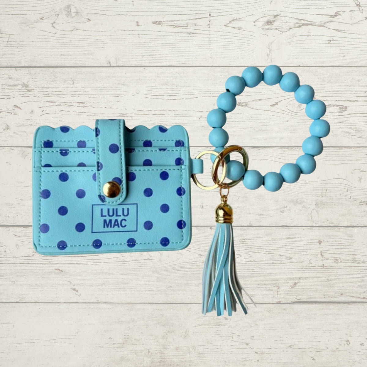 LULU MAC BEADED WRISTLET + ID/CARD HOLDER