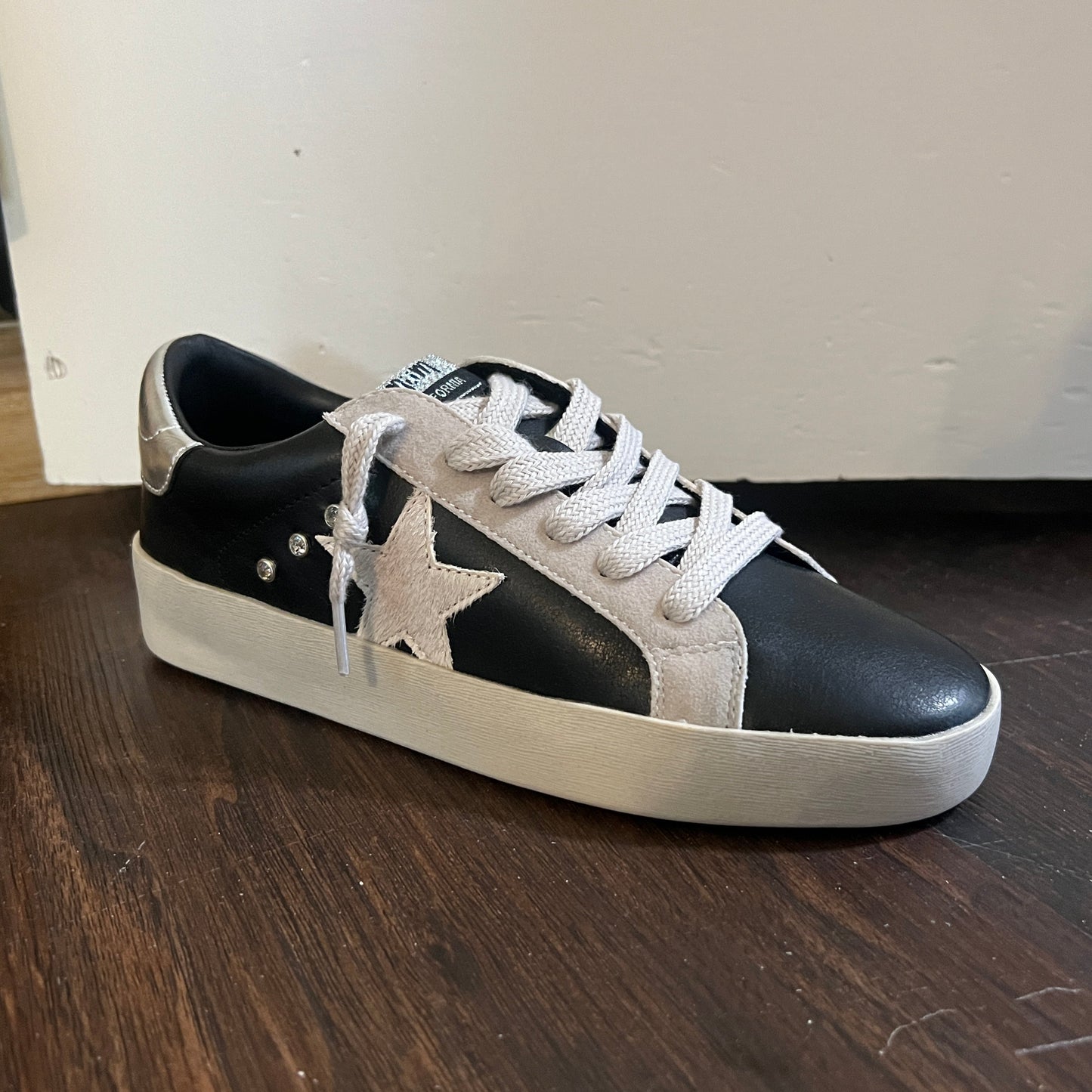 Black, White and Silver Sneaker