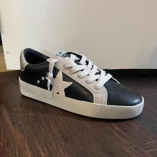 Black, White and Silver Sneaker