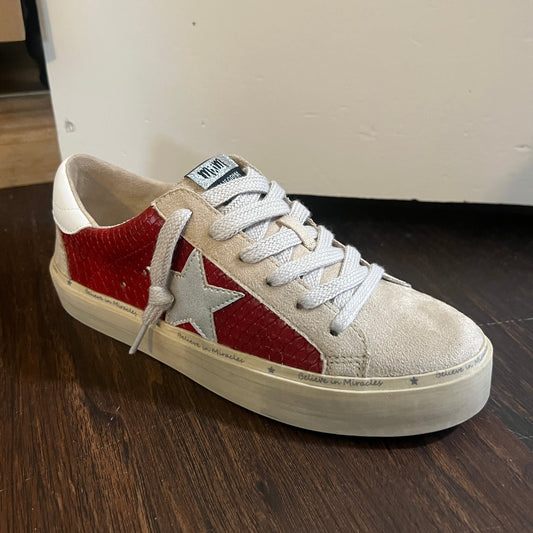Red and White Sneaker