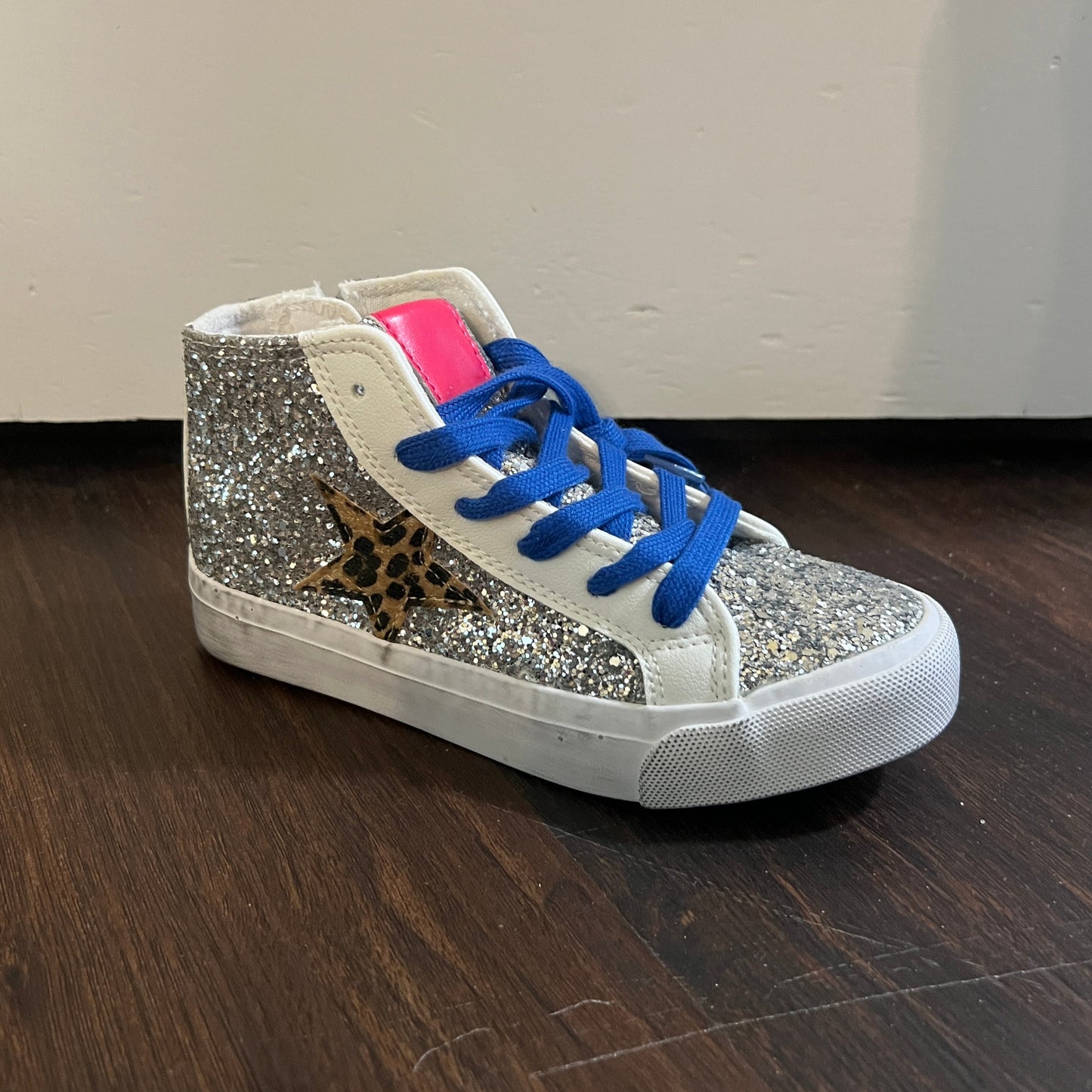 Girls Silver High top Sneaker