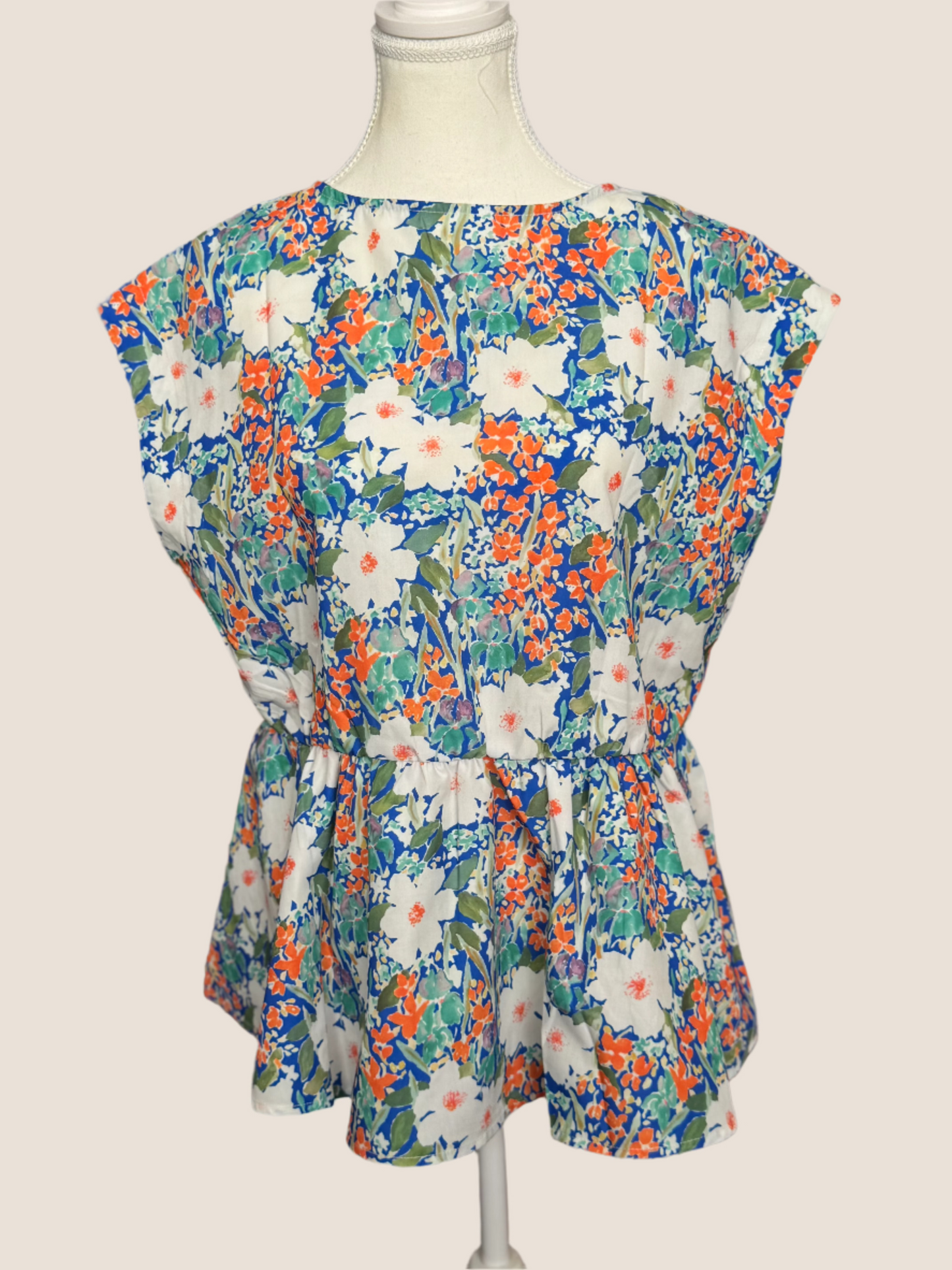 Tie-Up Back Floral Top