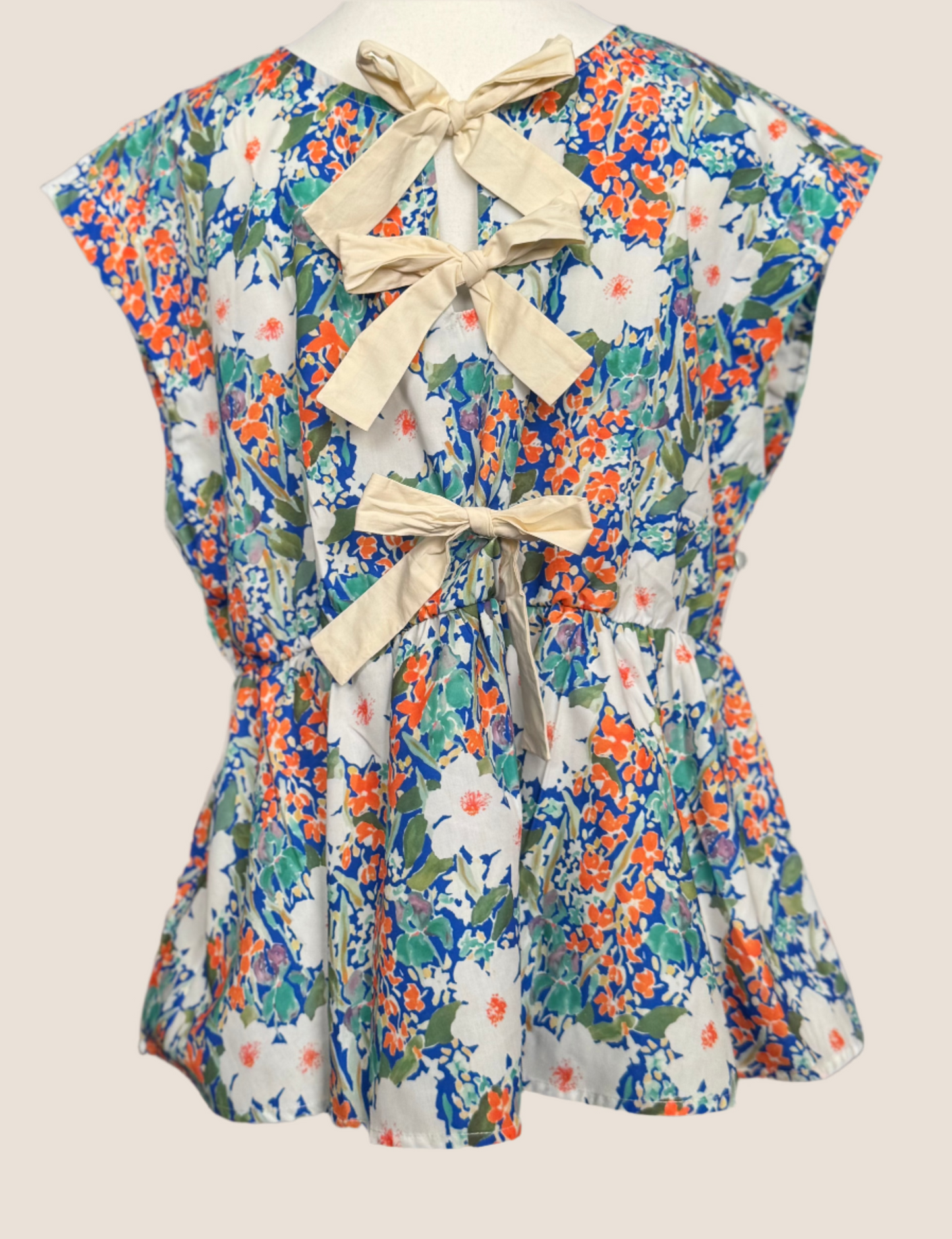 Tie-Up Back Floral Top