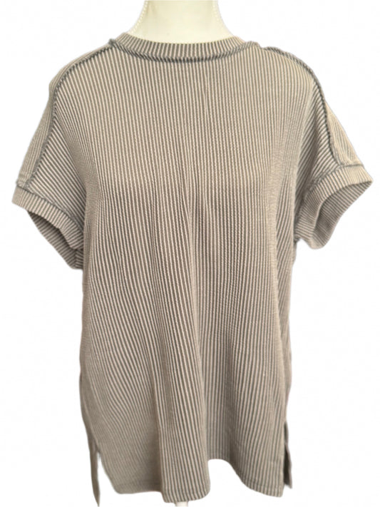 Ribbed Short Sleeve Top