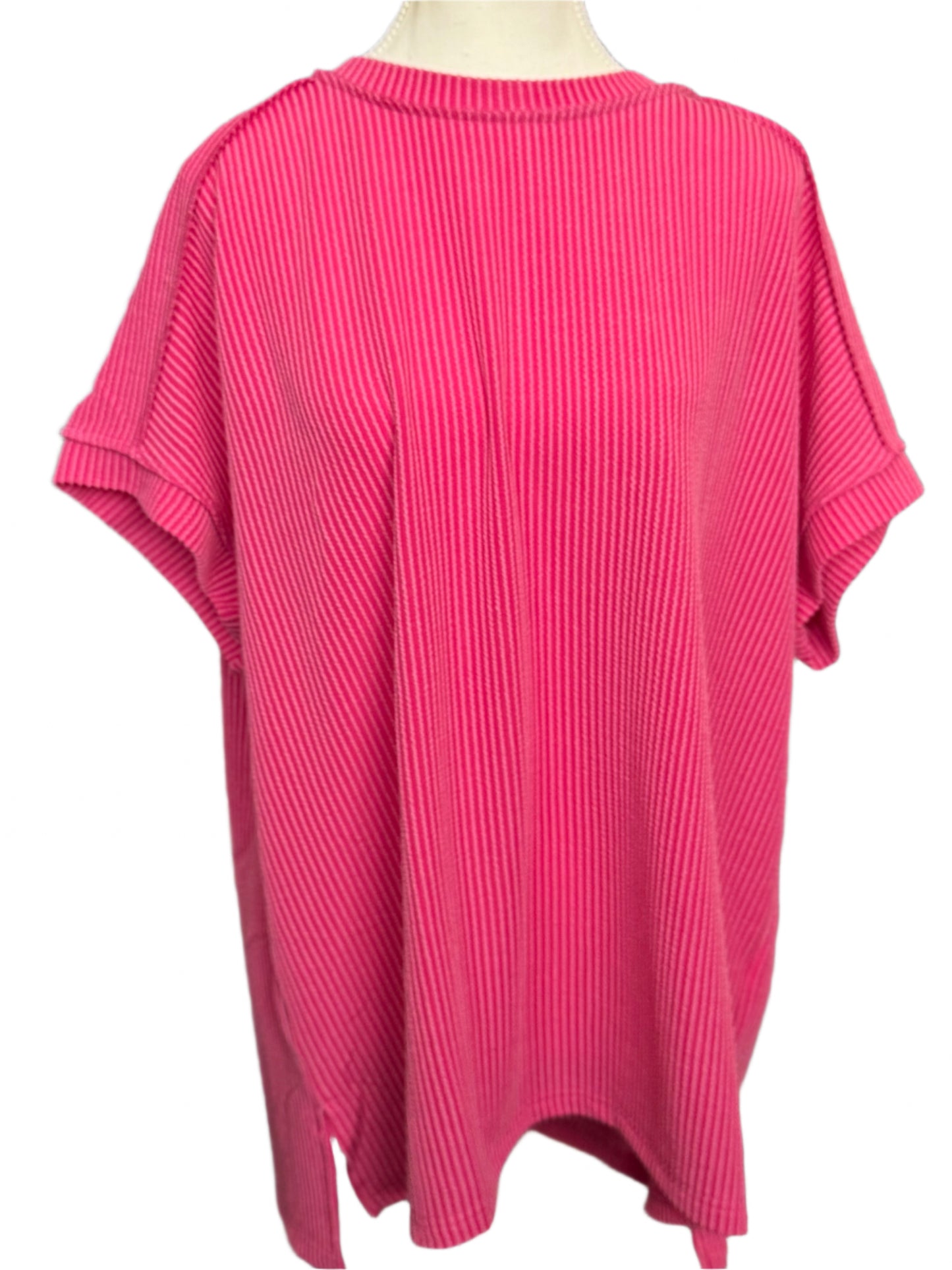 Ribbed Short Sleeve Top