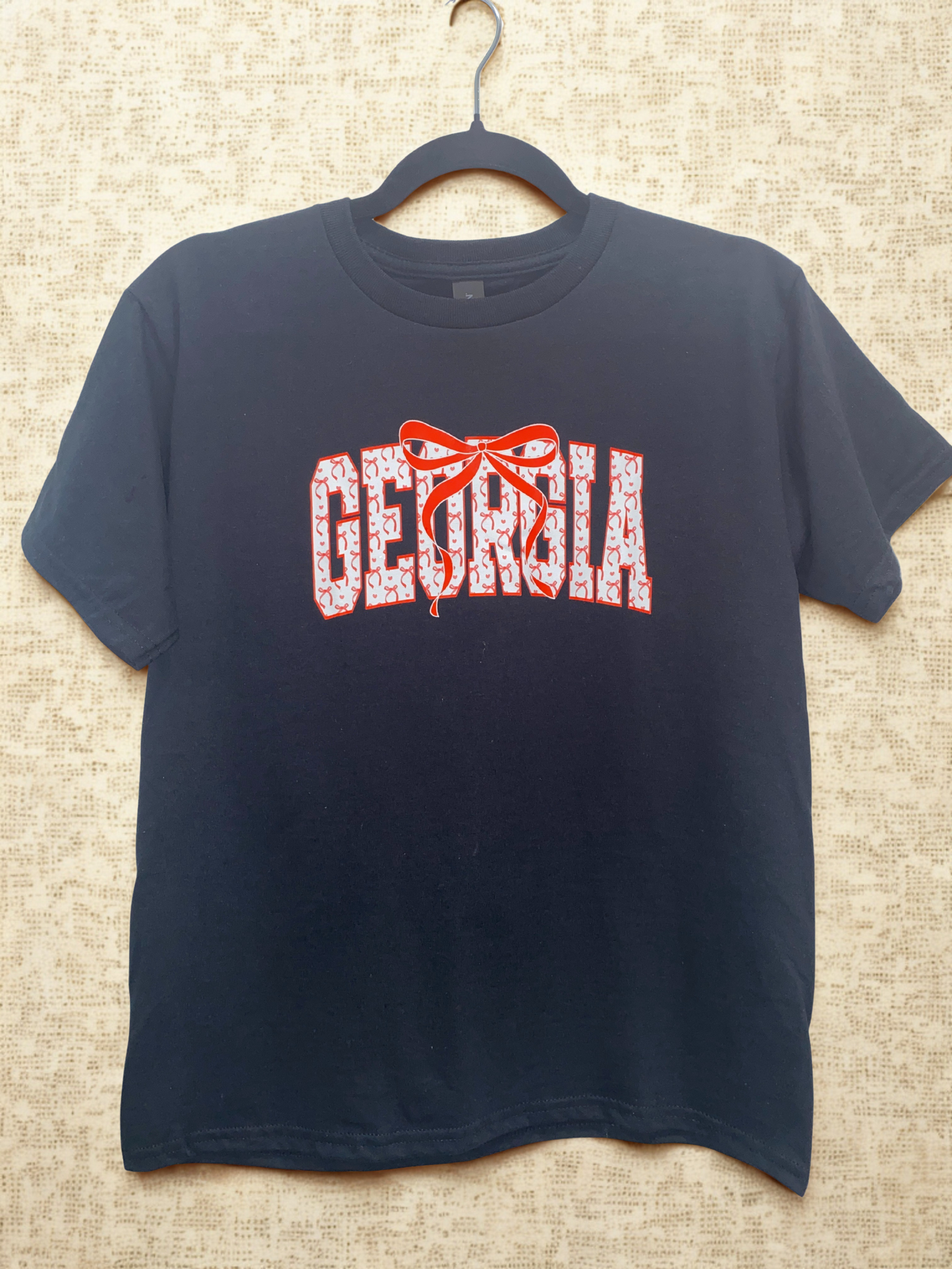 Girl's Georgia Bulldog Bow T-Shirt