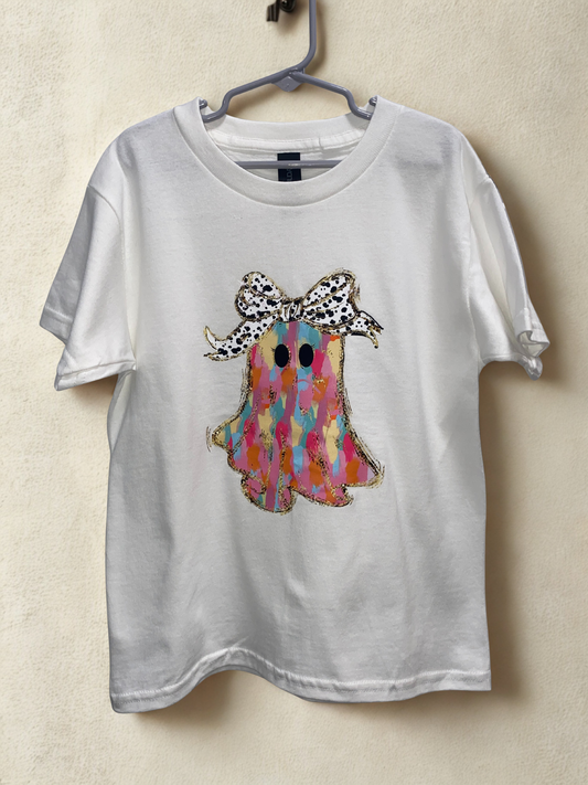 Girl's Colorful Ghost T-Shirt