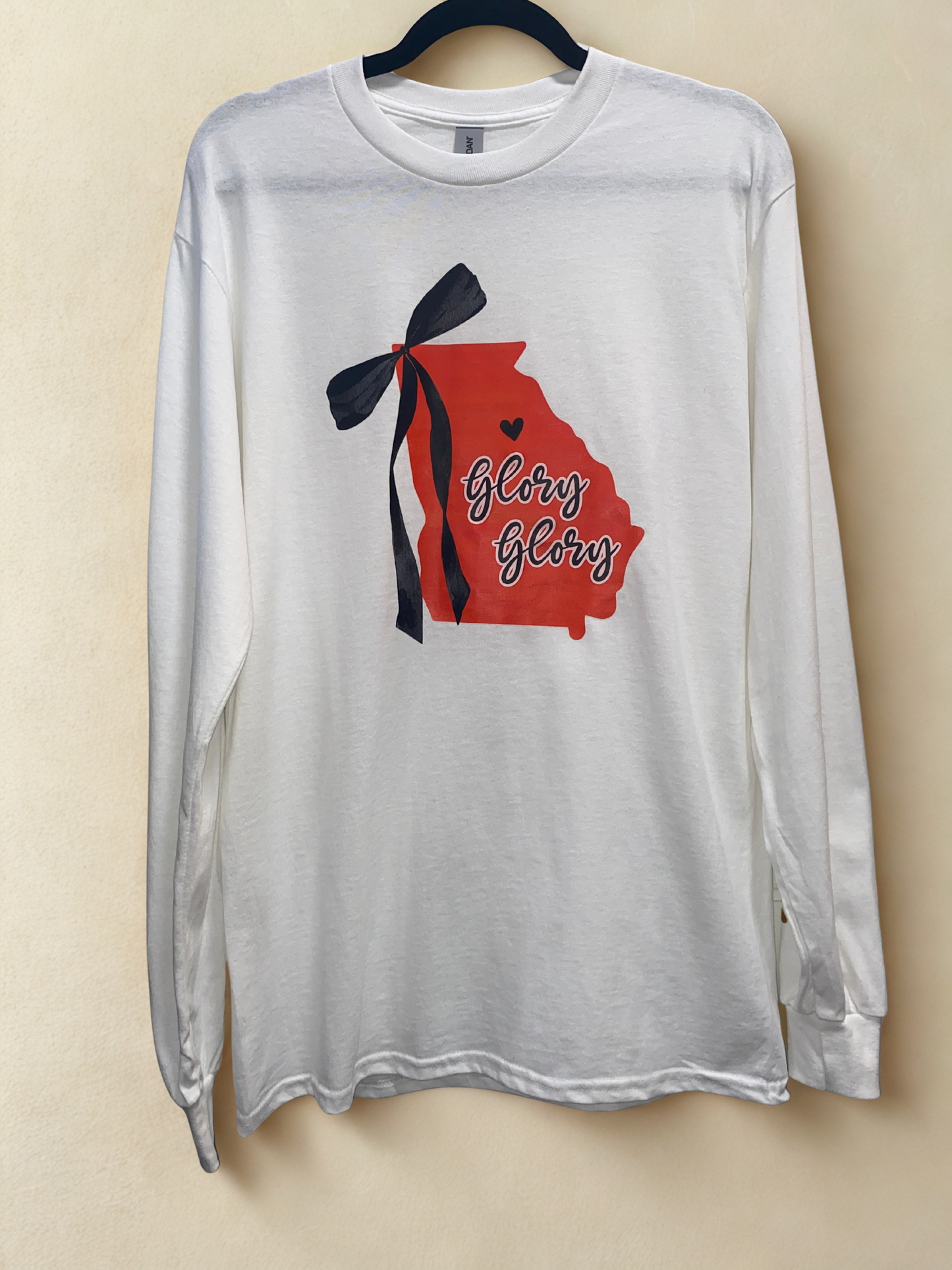 Women's Long Sleeve White Georgia T-Shirt