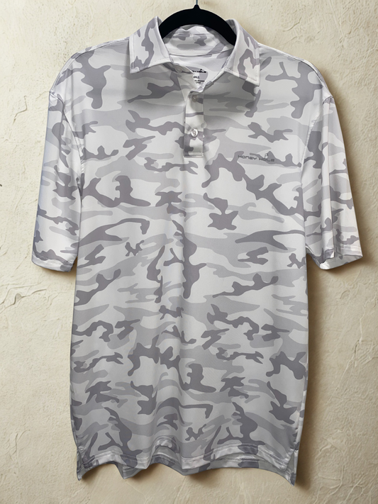 Honey Hole Men's Collared Camo Shirt