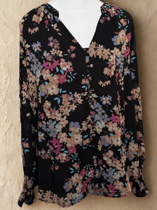 Pattern Button-Up Top