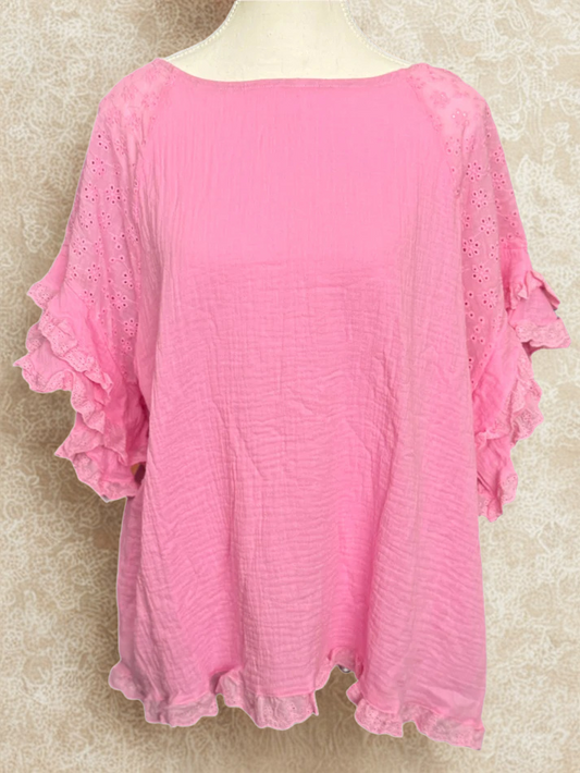 Ruffle Half-Sleeve Top