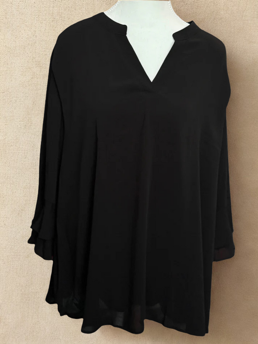 V-Neck Ruffle Top