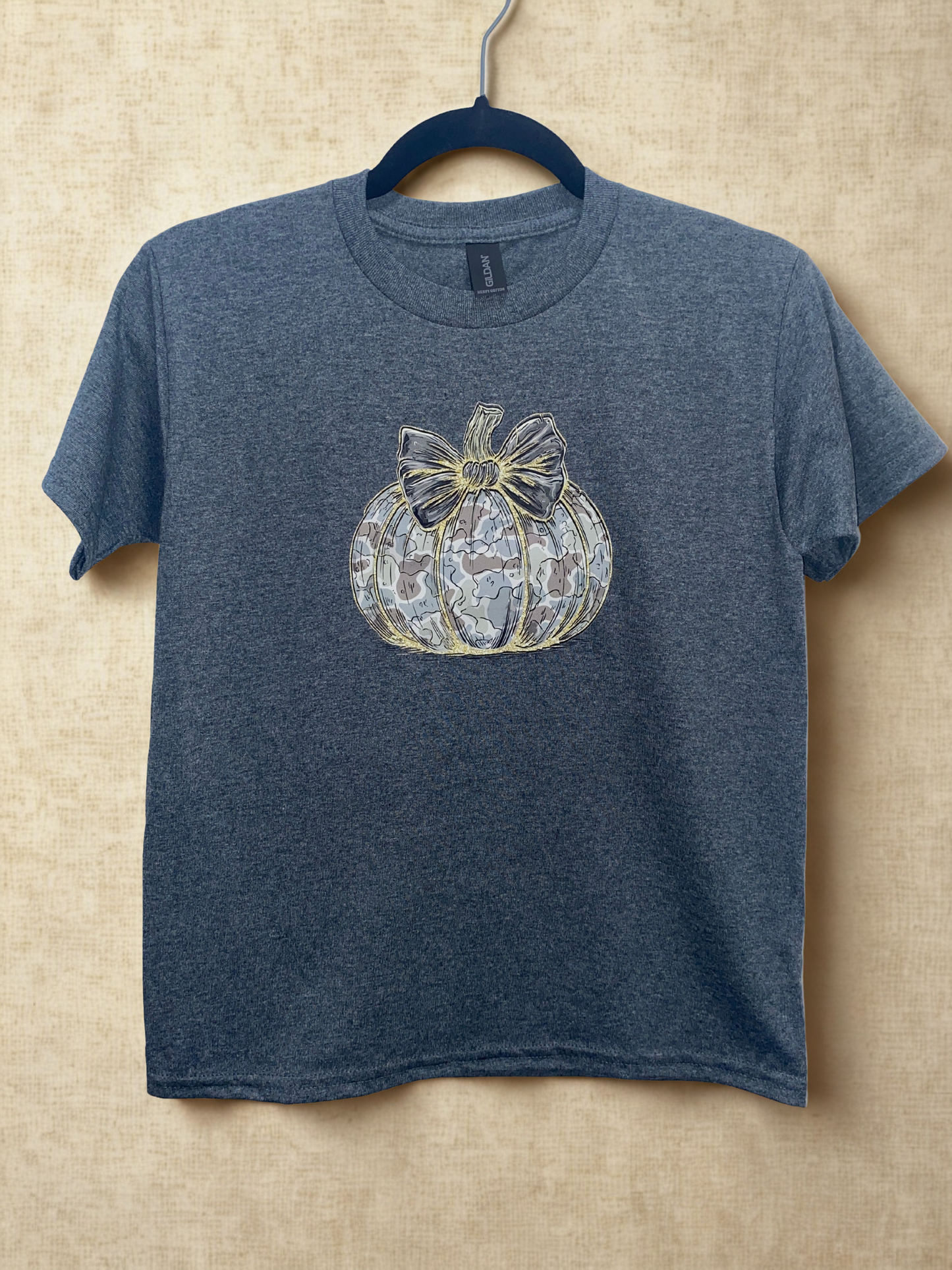 Girl's Camo & Gold Pumpkin T-Shirt